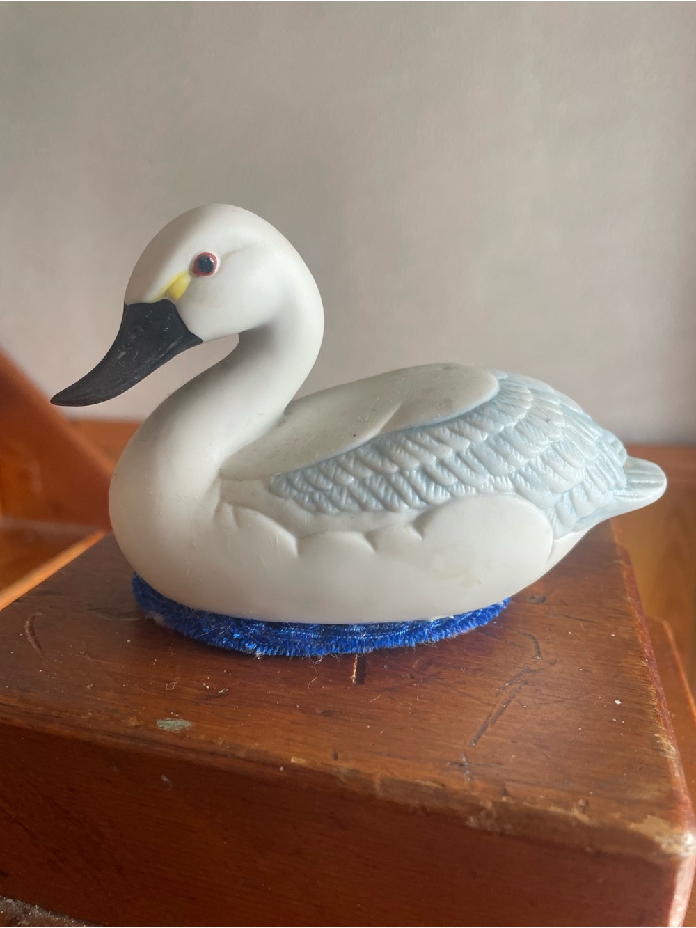 Vintage Porcelain Swan Lint Remover Brush unique home accessory
